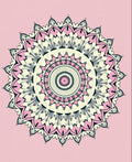 Pink Cream Intricate Mandala Design Rug