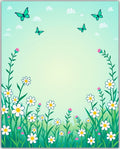 Spring Meadow Floral Butterfly Design Rug