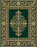 Elegant Scrollwork Floral Pattern Rug