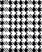 Houndstooth Pattern Contrast Rug