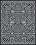 Bold Geometric Maze Pattern Rug