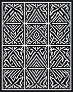 Bold Geometric Maze Pattern Rug