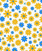 Groovy Flower Power Pattern Rug