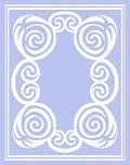 Scrolling Curves Lace Inspired Design Rug