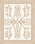Elegant Abstract Leaf Motifs Rug