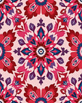 Vibrant Floral Medallion Pattern Rug