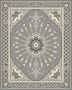 Ornate Floral Mandala Patterned Rug