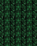 Green Black Vintage Floral Damask Rug