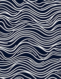 Abstract Navy Wavy Lines Pattern Rug
