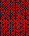 Bold Red Abstract Geometric Print Rug