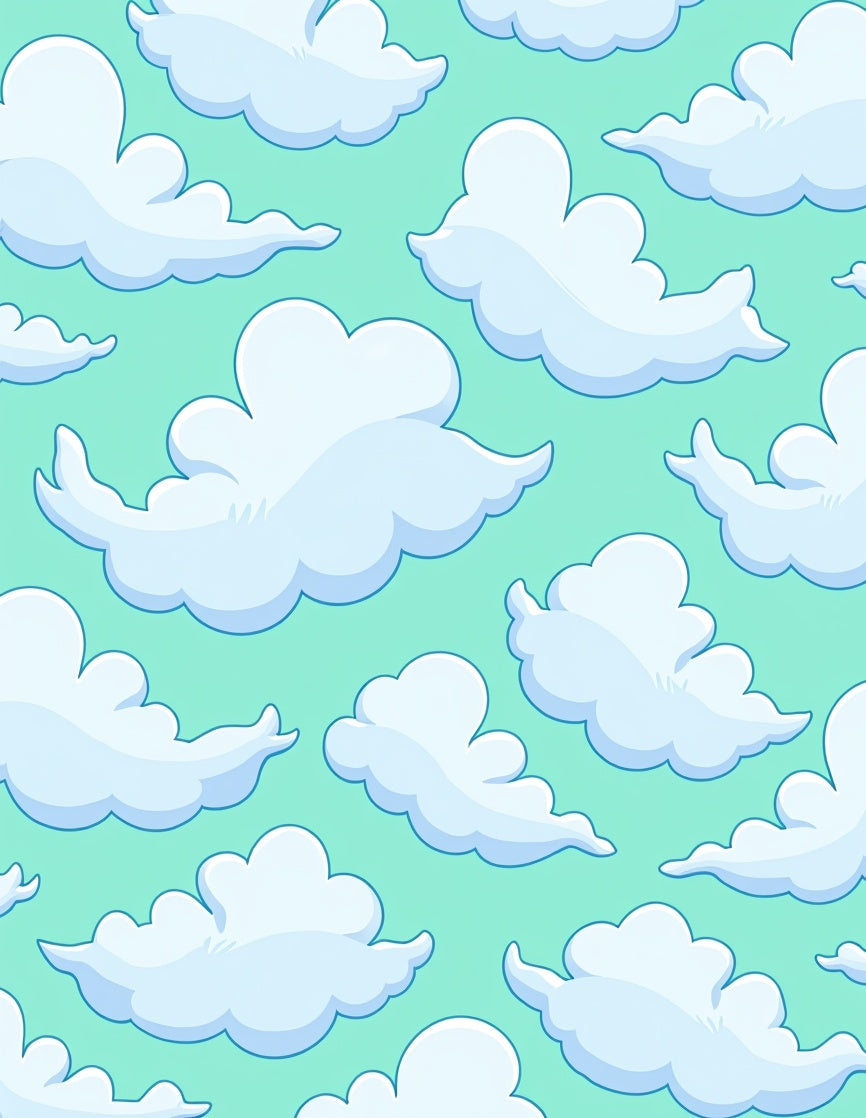 Playful Cloud Pattern Rug
