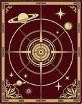 Celestial Compass With Planets Rug