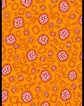 Abstract Red White Organic Shapes Rug