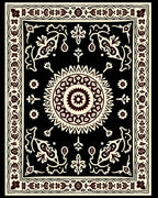 Ornate Floral Mandala Pattern Rug
