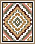 Geometric Diamond Pattern Boho Rug