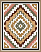 Geometric Diamond Pattern Boho Rug