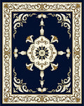 Ornate Floral and Scroll Pattern Rug