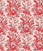 Scarlet Floral Rhapsody Pattern Rug