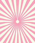 Pink and Cream Sunburst Pattern Rug