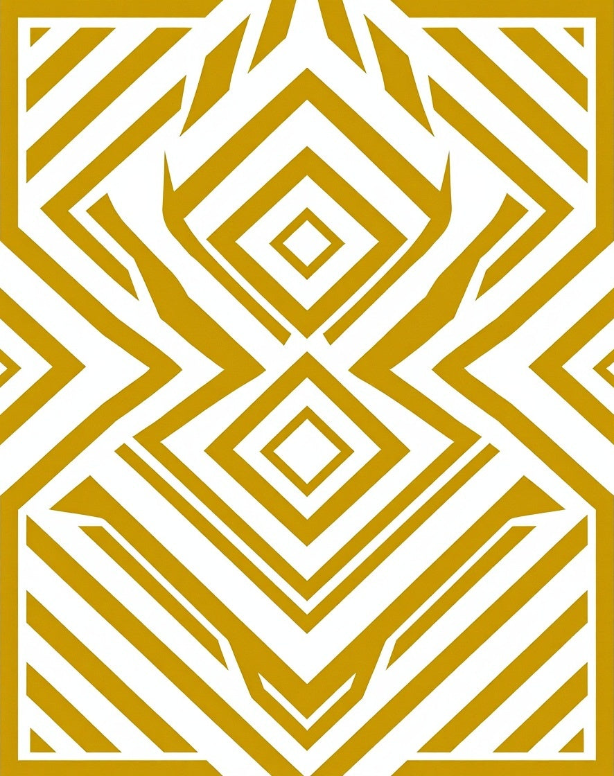 Bold Geometric Diamond Pattern Rug