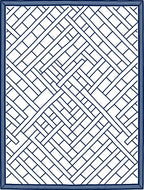 Navy White Geometric Lattice Rug