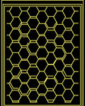 Modern Yellow Hexagon Geometric Pattern Rug