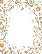 Whimsical Floral Vine Pattern Rug