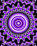 Abstract Violet Mandala Pattern Rug