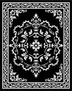 Classic Floral Inlaid Border Rug