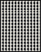 Black White Patterned Classic Rug