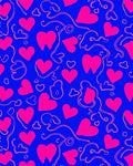 Bold Pink Heart Abstract Design Rug