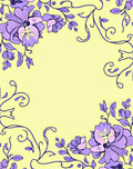 Art Nouveau Floral Vine Pattern Rug