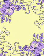 Art Nouveau Floral Vine Pattern Rug