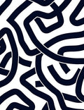 Bold Abstract Intertwined Lines Design Rug
