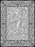 Bold Abstract Swirls Frame Design Rug