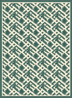 Intricate Lattice Floral Pattern Rug