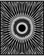 Radiant Sunburst Geometric Design Rug