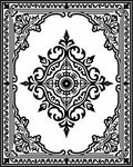 Intricate Paisley Border Design Rug