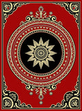 Ornate Red Floral Mandala Pattern Rug