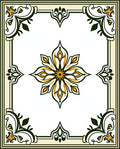 Ornate Floral Bordered Medallion Rug