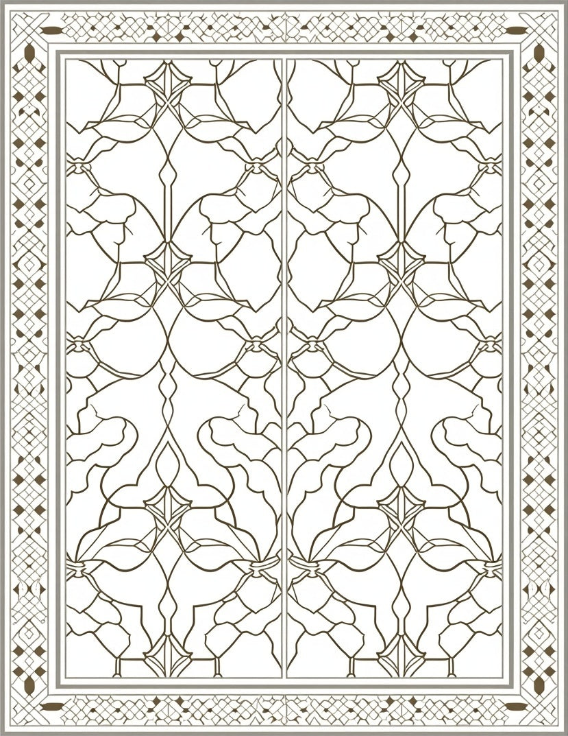 Intricate Geometric Floral Pattern Rug