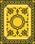 Ornate Black On Yellow Floral Pattern Rug