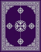 Intricate Damask Floral Symmetry Rug