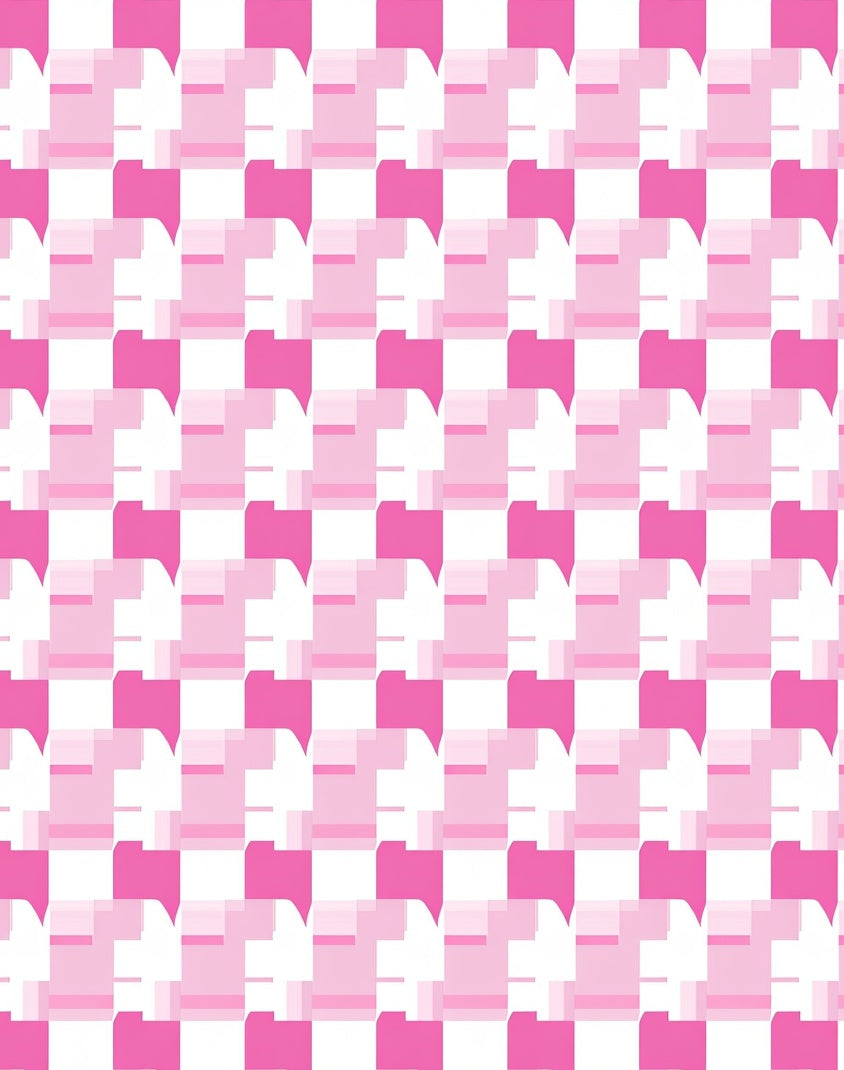 Pink geometric block pattern Rug