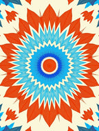 Ornate Starburst Mandala Pattern Rug