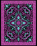 Symmetrical Floral Swirl Pattern Rug