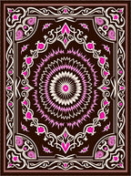 Vibrant Floral Mandala Inspired Design Rug