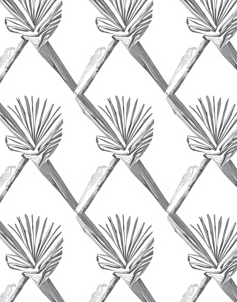 Geometric Palm Frond Pattern Rug