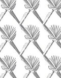 Geometric Palm Frond Pattern Rug