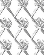 Geometric Palm Frond Pattern Rug